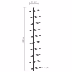 VidaXL 289566 scaffale per vino Metallo Nero - Vista aggiuntiva 6