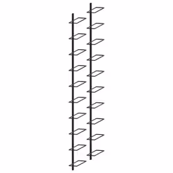 Portavini da Parete per 20 Bottiglie 2 pz Nero in Metallocod mxl 73104 - Vista aggiuntiva 3