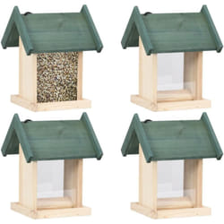 Vidaxl - Mangiatoie per Uccelli 4 pz in Legno di Abete 79401