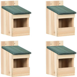 Vidaxl - Casette per Uccelli 4 pz 12x16x20 cm in Legno di Abete 9489