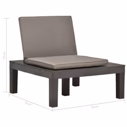 VidaXL 3054426 sedia da esterno Terrazzo Seduta imbottita Plastica Marrone - Vista aggiuntiva 8