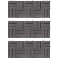Pannelli Decking 30 pz Grigio Slavato 30x30cm Massello d'Acacia vidaXL 94631