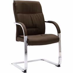 Questa sedia da ufficio a sbalzo, dal design contemporaneo, è un pezzo unico, che aggiunge un po' di comfort alla vostra gior ...