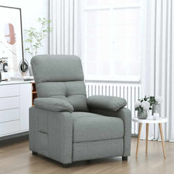 vidaXL Poltrona Reclinabile in Tessuto Grigio Scuro