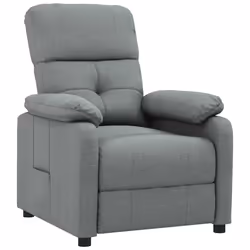 vidaXL Poltrona Reclinabile in Tessuto Grigio Scuro - Vista aggiuntiva 2