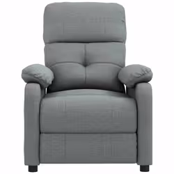vidaXL Poltrona Reclinabile in Tessuto Grigio Scuro - Vista aggiuntiva 3