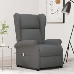Vidaxl - Poltrona Alzapersona in Tessuto Grigio Scuro