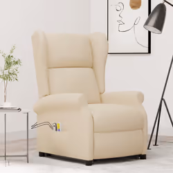 VidaXL 289749 sedia massaggiante elettrica Crema