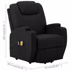 VidaXL 289757 sedia massaggiante elettrica Nero - Vista aggiuntiva 8
