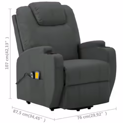 VidaXL 289760 sedia massaggiante elettrica Antracite - Vista aggiuntiva 8