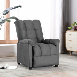 Poltrona Reclinabile dal design elegante in tessuto disponibili vari colori colore : Grigio chiaro