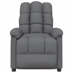 vidaXL Poltrona Reclinabile in Tessuto Grigio Scuro - Vista aggiuntiva 3