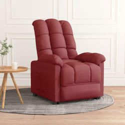 Vidaxl - Poltrona Reclinabile in Tessuto Rosso Vino 150258