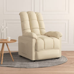 Vidaxl - Poltrona Reclinabile in Tessuto Crema 653939