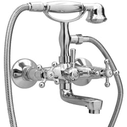 Vidaxl - Rubinetto Vasca a 2 Maniglie con Soffione a Mano Cromato Retro Argento