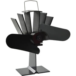 Ventilatore per la Stufa con 2 Pale e Fili ignifughi Nero vari dimensioni dimensioni : 21 x 12.5 x 21.5 cm