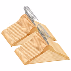 Set Appendiabiti 50 pz Antiscivolo in Legno Massellocod mxl 78937 - Vista aggiuntiva 2