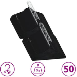 Vidaxl - Set Appendiabiti 50 pz Antiscivolo Nero in Velluto 71496