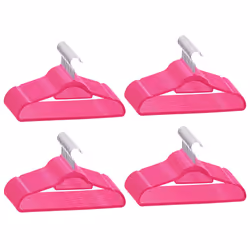 Set Appendiabiti 100 pz Antiscivolo Rosa in Vellutocod mxl 79142 - Vista aggiuntiva 2