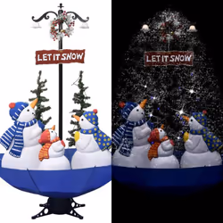 Il nostro albero di Natale con la neve che scende distintamente realizzato con bigiotteria e luci costituisce il fulcro delle ...