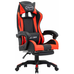 Vidaxl - Sedia da Gaming con Poggiapiedi Rossa e Nera in Similpelle 62210