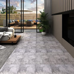 Listoni Pavimento pvc 5,02 m² 2 mm Autoadesivi Marrone Cemento Vidaxl 31308