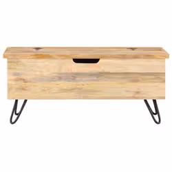 VidaXL 289635 scatola di conservazione Legno di mango, Acciaio - Vista aggiuntiva 3