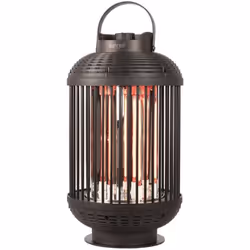 Questa lampada riscaldante da tavolo da 1200 W della linea Indox della Sunred unisce perfettamente design, atmosfera e calore ...