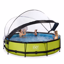 EXIT Lime pool ø360x76cm with dome and filter pump - green Piscina con bordi Piscina rotonda 6125 L Verde - Vista aggiuntiva 6