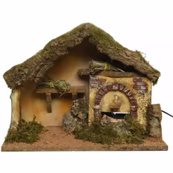 Presepe in legno marrone Scopri il nostro bellissimo presepe in legno, con dimensioni di 37x17x27 cm. Questo presepe rapprese ...