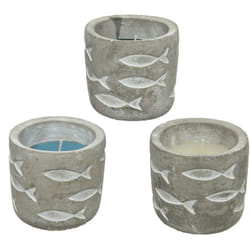 EDM - Candela cera alla citronella con vaso in cemento da esterno