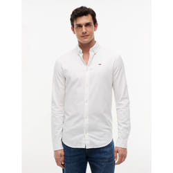 Tommy Hilfiger DM0DM09594YBR Camicia Collo botton down Cotone, Elastan