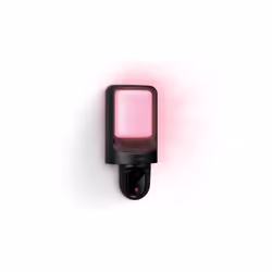 WiZ Applique intelligente da esterni con telecamera, Telecamera di sicurezza IP, Esterno, Wireless, Parete, Nero, Alluminio