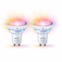 WiZ Faretto 50 W PAR16 GU10 x2, Lampadina intelligente, Wi-Fi/Bluetooth, Bianco, GU10, PAR16, Bianco