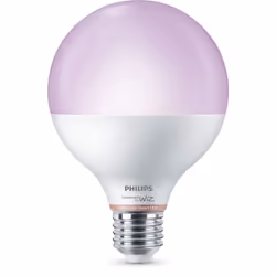 Philips Globe 11 W (Eq. 75 W) G95 E27, Lampadina intelligente, Wi-Fi/Bluetooth, Bianco, E27, G95, Globo