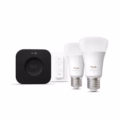 Philips Hue White and Color ambiance Starter kit: 2 lampadine intelligenti E27 + Dimmer +Hue Bridge Pro - Vista aggiuntiva 3