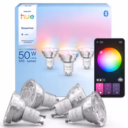 Philips Essential GU10 - faretto spot smart - 345 lm - 4,7 W - confezione da 4 - Vista aggiuntiva 3