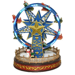 Kaemingk - Scena animata a Led Ruota panoramica colorata decorazione da 23.5 cm -Blu/Blu
