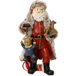 Babbo Natale con orso h.22cm, rosso
