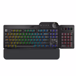 Mountain Everest Max, Cablato, USB, Interruttore a chiave meccanica, QWERTZ, LED RGB, Nero