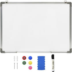 Lavagna Magnetica Bianca Cancellabile a Secco 90x60 cm Acciaio Vidaxl 56333