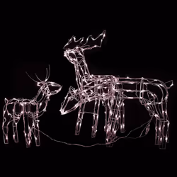 vidaXL Decorazioni di Natale a Forma di Renne 3 pz 229 LED - Vista aggiuntiva 3