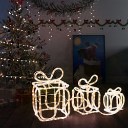 vidaXL Decorazione Natale Scatole Regalo con 180 LED Interni Esterni