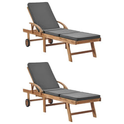 VidaXL 3054634 sedia da esterno Salone Seduta imbottita Teak Grigio