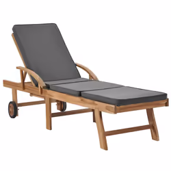 VidaXL 3054634 sedia da esterno Salone Seduta imbottita Teak Grigio