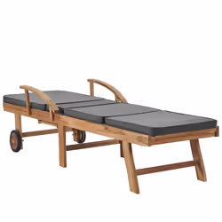 VidaXL 3054634 sedia da esterno Salone Seduta imbottita Teak Grigio - Vista aggiuntiva 6