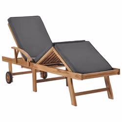 VidaXL 3054634 sedia da esterno Salone Seduta imbottita Teak Grigio - Vista aggiuntiva 7