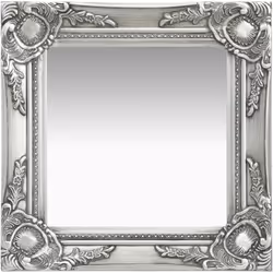 Questo specchio da parete dal design accattivante con una cornice decorata creerà un'atmosfera classica nel vostro camerino.  ...