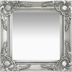Specchio da Parete Stile Barocco 40x40 cm Argento Vidaxl 74542