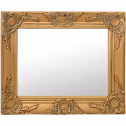 Questo specchio da parete dal design accattivante con una cornice decorata creerà un'atmosfera classica nel vostro camerino.  ...